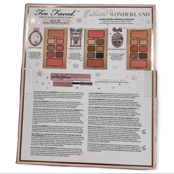 TOO FACED 3 Makeup Pallets Enchanted Wonderland Gift Set Better Than Sex Mascara - Picture 9 of 15